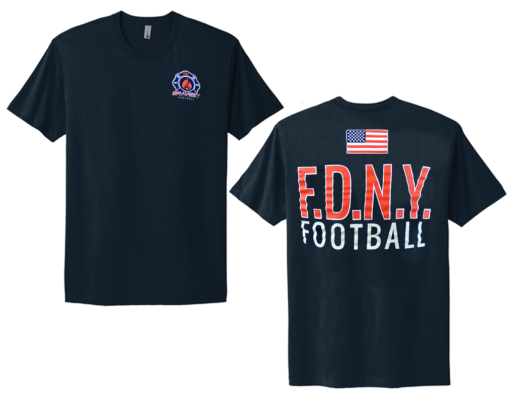 FDNY Bravest Football Short Sleeved T-Shirt
