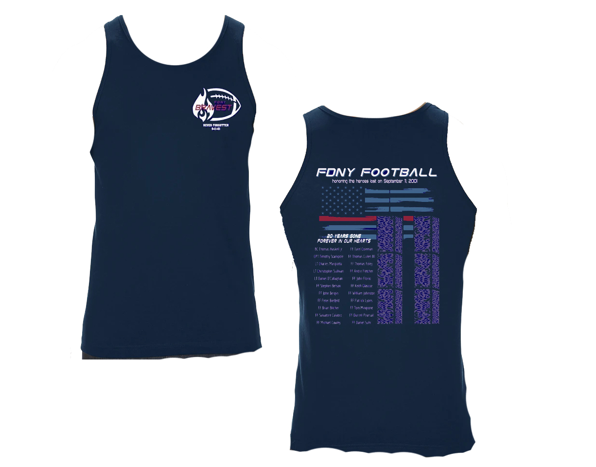 9/11 20th Year Commemorative Bravest Football Tank Top